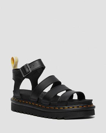 Dr Martens Vegan Blaire Felix Gladiator Sandaler Dame Sort | DK 301BEX